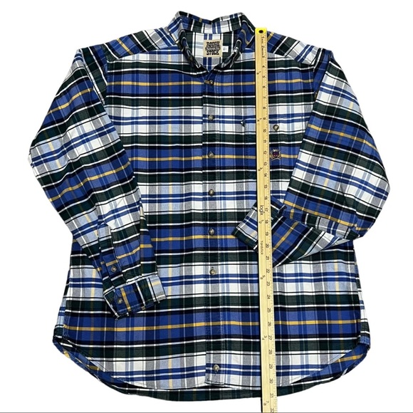 Panhandle Slim Rough Stock Western Button Down Shirt Large 16.5 Long Sleeves - Picture 11 of 13